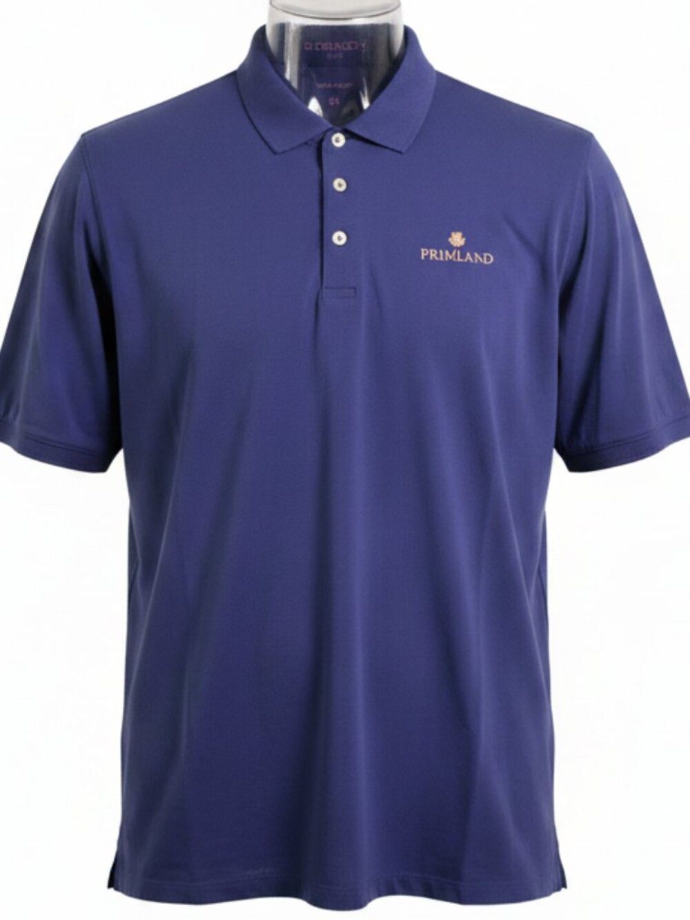 B. Draddy Primland Pima Cotton Golf Polo Shirt Blue XL